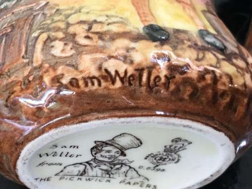 Rare Royal Doulton Sam Willer Series The Pickwick Papers' Relief Moulded Jug D6398  100ml