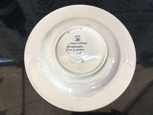 Delightful Old Delft Blauw Hand Painted Made In Holland Signed Plate/Wall Hanging 23.5 cm