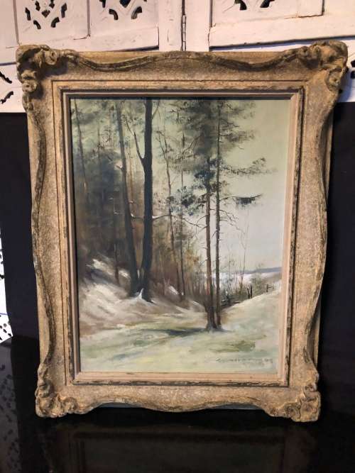 WOW !!! STUNNING OLD OIL PAINTING DATED 1948 AND SIGNED - UNKNOWN ARTIST