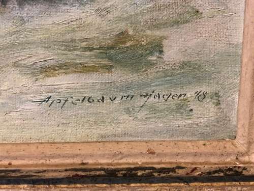 WOW !!! STUNNING OLD OIL PAINTING DATED 1948 AND SIGNED - UNKNOWN ARTIST