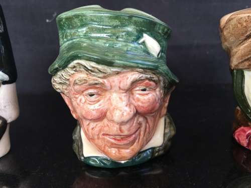 Lot Rare Royal Doulton  Relief Moulded Porcelain Jug & Ashtrays The Bootmaker, Paddy & Sairie Gamp