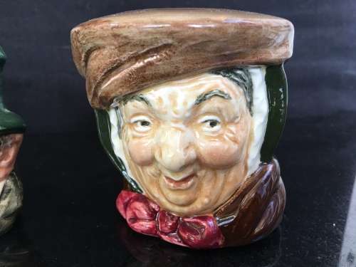 Lot Rare Royal Doulton  Relief Moulded Porcelain Jug & Ashtrays The Bootmaker, Paddy & Sairie Gamp