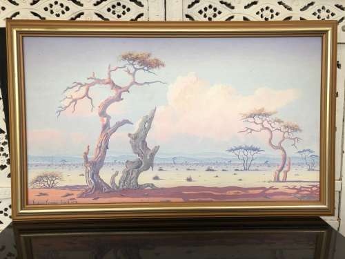 WOW !!! ANDRIES ERASMUS ( SWA ) ORIGINAL OIL ON BOARD LANDSCAPE - FRAMED READY TO HANG