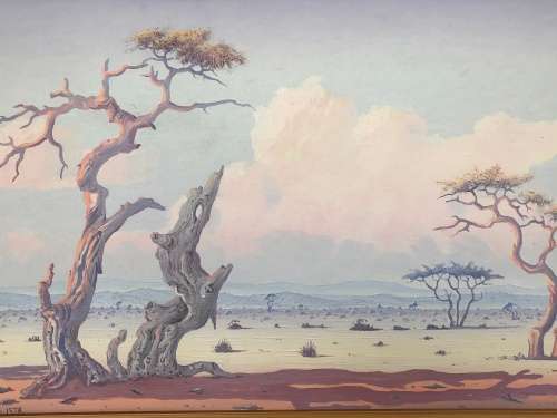 WOW !!! ANDRIES ERASMUS ( SWA ) ORIGINAL OIL ON BOARD LANDSCAPE - FRAMED READY TO HANG