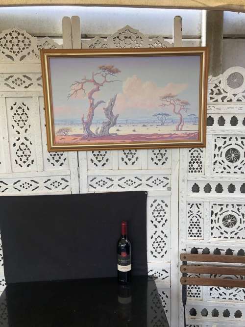 WOW !!! ANDRIES ERASMUS ( SWA ) ORIGINAL OIL ON BOARD LANDSCAPE - FRAMED READY TO HANG