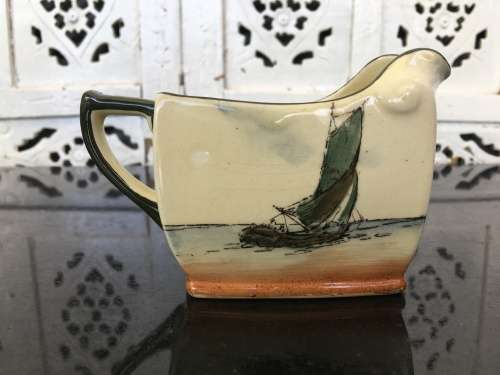 Antique c1902 Fisherfolk A Brittany by Royal Doulton D4405 Series, French Fishing Scenes, 250ml Jug