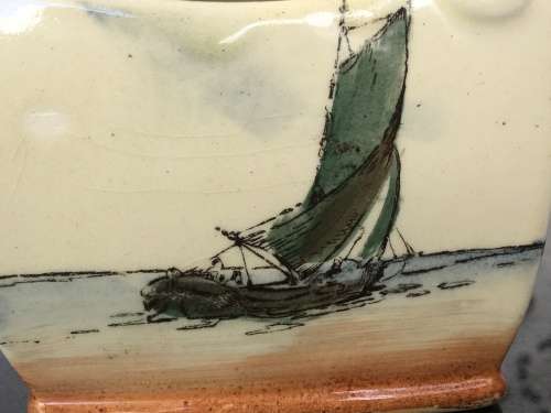 Antique c1902 Fisherfolk A Brittany by Royal Doulton D4405 Series, French Fishing Scenes, 250ml Jug