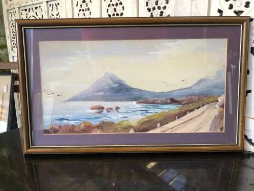 INVESTMENT ART !!! STUNNING FRAMED ORIGINAL GOUACHE ON BOARD BY FAMOUS SA ARTIST H.ANDERSON