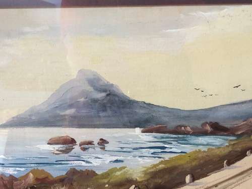 INVESTMENT ART !!! STUNNING FRAMED ORIGINAL GOUACHE ON BOARD BY FAMOUS SA ARTIST H.ANDERSON