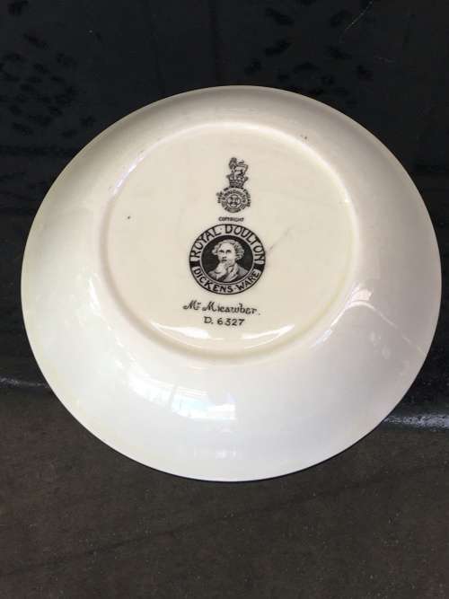 2 Old Royal Doulton Dickens-Ware & Rustic England bowls small 13.5 cm sweet bowls