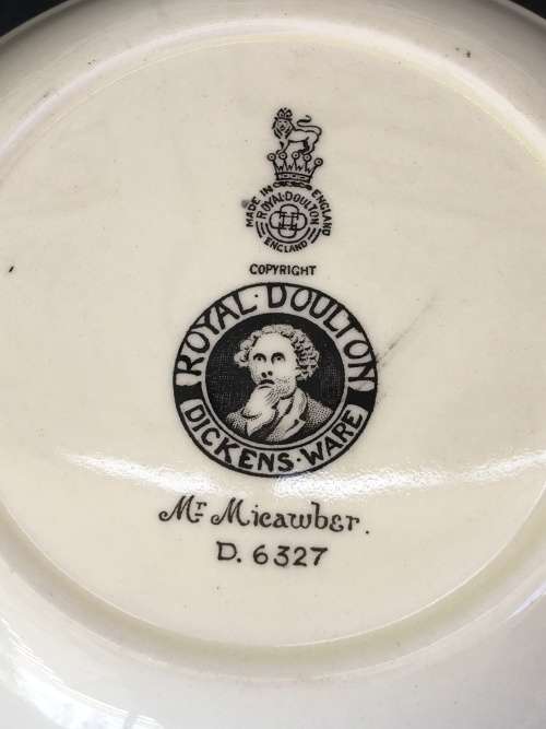 2 Old Royal Doulton Dickens-Ware & Rustic England bowls small 13.5 cm sweet bowls