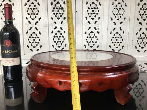 A  XX Large Rare Collectors Antique/Vintage Chinese Hand Carved Wood & Marble Display Stand