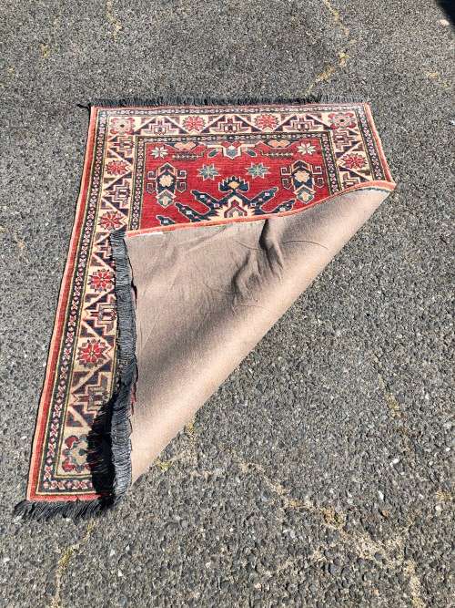 WOW !!! STUNNING PURE WOOL HAND KNOTTED KAZAK PERSIAN CARPET 1270 X 960mm