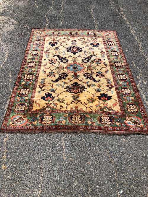 STUNNING LARGE VINTAGE HAND KNOTTED PURE WOOL PERSIAN CARPET 2120 X 1545mm