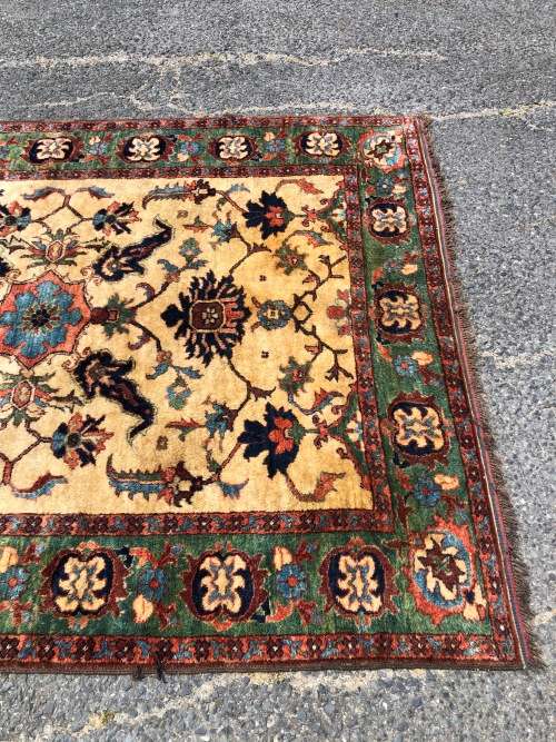 STUNNING LARGE VINTAGE HAND KNOTTED PURE WOOL PERSIAN CARPET 2120 X 1545mm