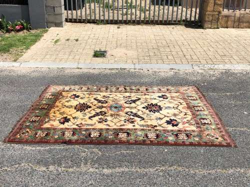 STUNNING LARGE VINTAGE HAND KNOTTED PURE WOOL PERSIAN CARPET 2120 X 1545mm