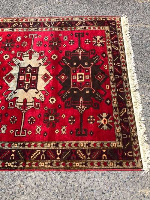 STUNNING LARGE VINTAGE HAND KNOTTED PURE WOOL PERSIAN CARPET 2120 X 1530mm