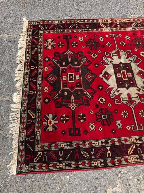 STUNNING LARGE VINTAGE HAND KNOTTED PURE WOOL PERSIAN CARPET 2120 X 1530mm