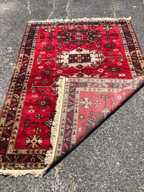 STUNNING LARGE VINTAGE HAND KNOTTED PURE WOOL PERSIAN CARPET 2120 X 1530mm