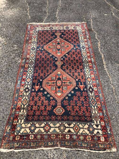 FANTASTIC LARGE HAND KNOTTED PURE WOOL SHIRAZ PERSIAN CARPET 2100 X 1100mm