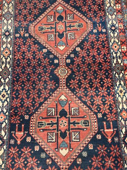 FANTASTIC LARGE HAND KNOTTED PURE WOOL SHIRAZ PERSIAN CARPET 2100 X 1100mm