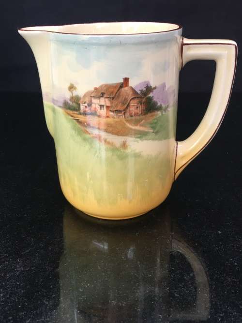 c1930's Royal Doulton England Jug Country landscape 500ml