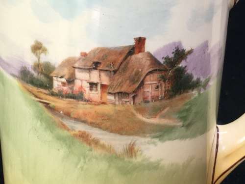 c1930's Royal Doulton England Jug Country landscape 500ml