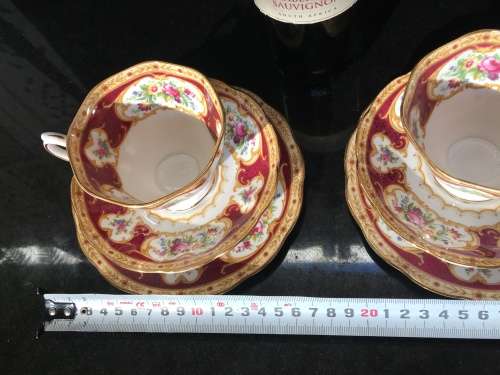 Delightful Lady Hamilton c1939-1945 Date Stamp Royal Albert Bone China England,Tea Trios
