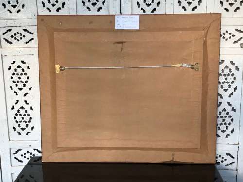 INVESTMENT ART !! EDMUND BARTON (SA 20th CENTURY) FRAMED OIL ON BOARD - CAFE SCENE