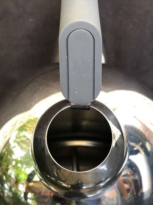 WOW !!! ALESSI ITALY MAMA 'O TEA KETTLE ANDRE BRANZI STAINLESS STEEL TEA POT MEMPHIS ERA