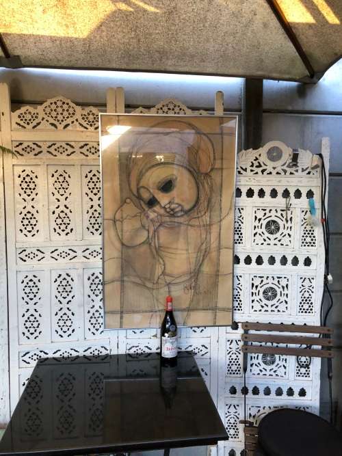 INVESTMENT ART !!! BENJAMIN MZIMKULU MACALA (1937 - 1997 SA LISTED ARTIST) - FRAMED MIXED MEDIA