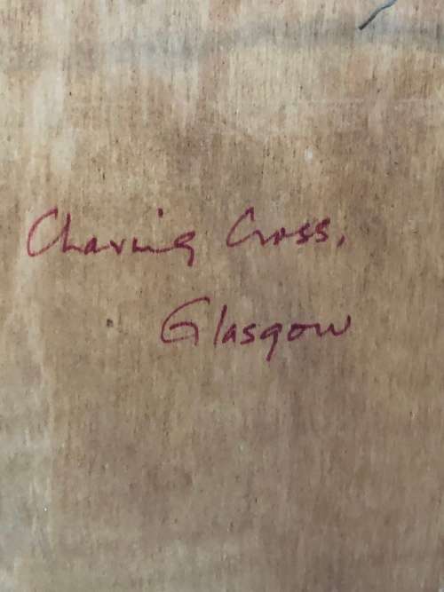 TOM MAXWELL (1874 - 1937) SCOTTISH ARTIST - FRAMED ETCHING TITLED "CHARING CROSS" SIGNED IN PENCIL