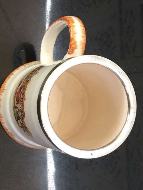 Victorian Scene "The Olden Days" Lancaster & Sandland  Beer Jug Yeoman EPNS  protect band