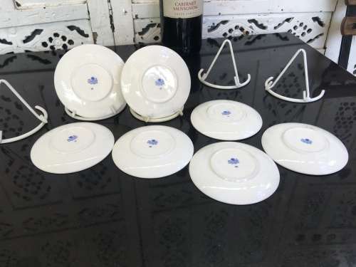 Vintage Collection of 9 Coalport Bone China England 9 cm Bird Series Plates with stands