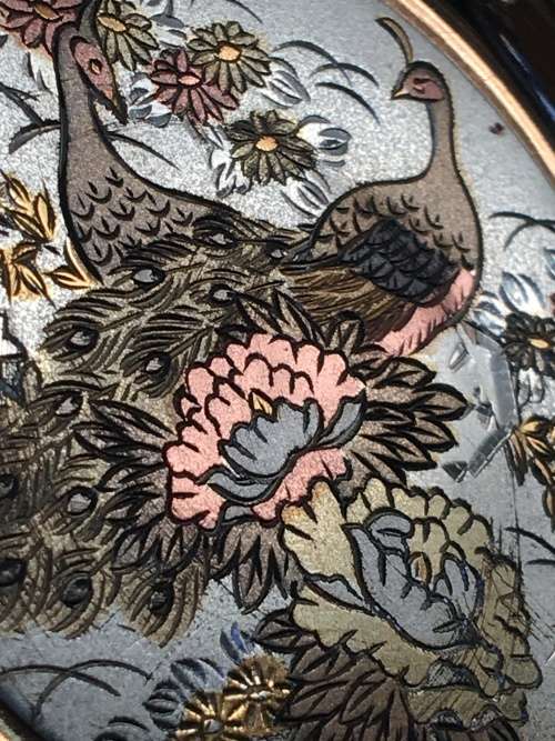 "The Art of Chokin" c1970s Japan 24K Gold Edged Collection of 8 Rare Birds Porcelain 9cm Plates