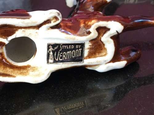 A Lovely Set of 3 Vintage Vermont Styled Sticker marked Porcelain Horse Figurines. No Damage