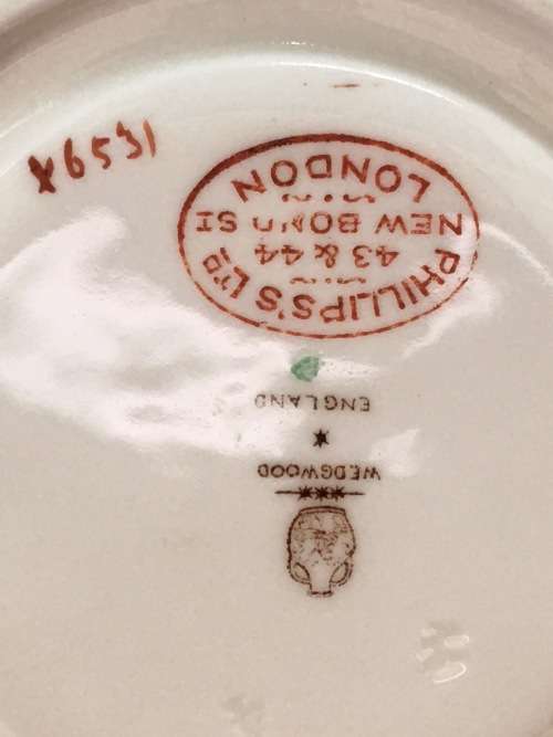 Antique Wedgwood England Phillips's Ltd 43 & 44 New Bond St London  c.1908-29 Demitasse Set x4