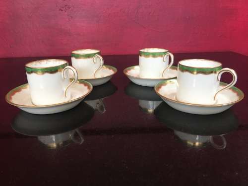Antique Wedgwood England Phillips's Ltd 43 & 44 New Bond St London  c.1908-29 Demitasse Set x4