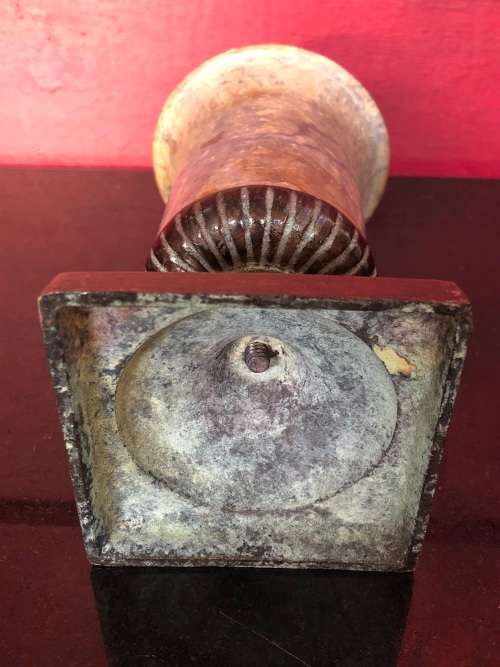 WOW !! GORGEOUS MARBLE URN ON A BRONZE BASE - EXCELLENT CONDITION