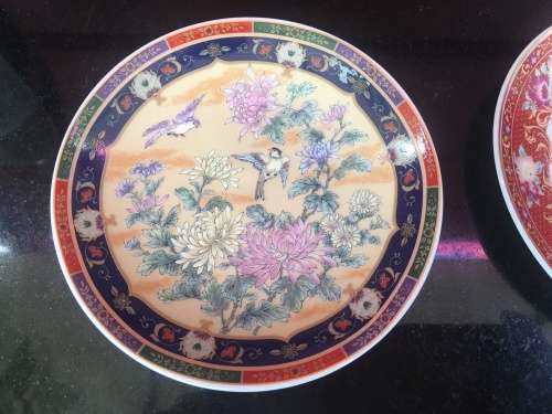 Vintage Made in Japan Colorful Imari Small Display Plates x 4