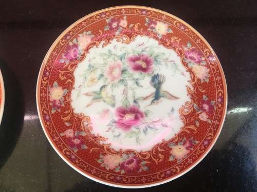 Vintage Made in Japan Colorful Imari Small Display Plates x 4