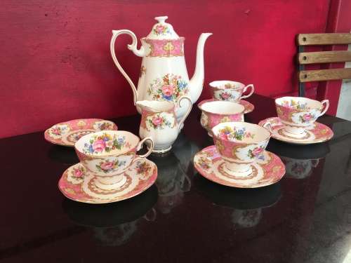 13 Piece Delightful Vintage "Lady Carlyle"  Royal Albert Bone China England