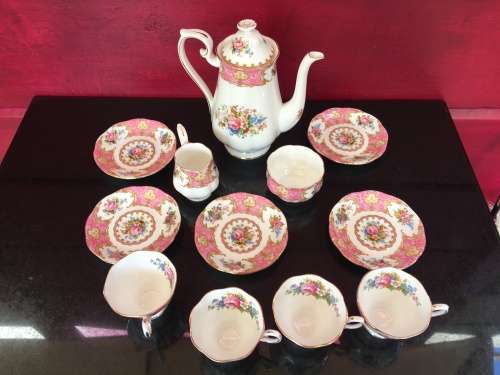 13 Piece Delightful Vintage "Lady Carlyle"  Royal Albert Bone China England