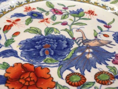 Rare Antique c1815 (rare mark) -Masons 'Patent Ironstone China Warranted' 20 cm Plate 205 years old