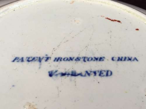 Rare Antique c1815 (rare mark) -Masons 'Patent Ironstone China Warranted' 20 cm Plate 205 years old