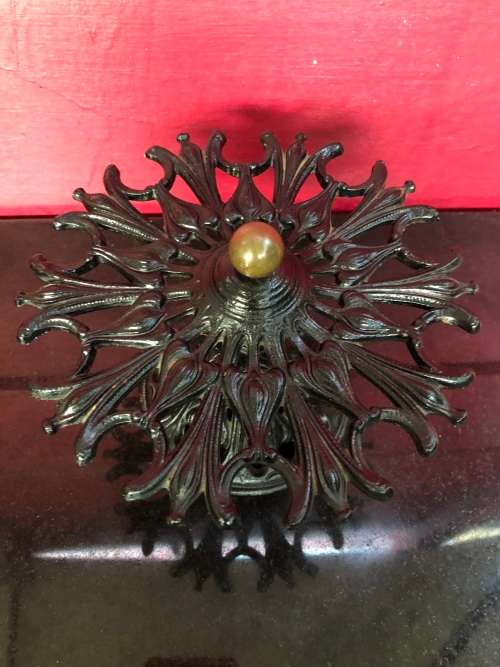 FANTASTIC BRITISH MADE VICTORIAN CAST IRON AND BRASS 10 PLACE PIPE STAND - CLEARLY MARKED