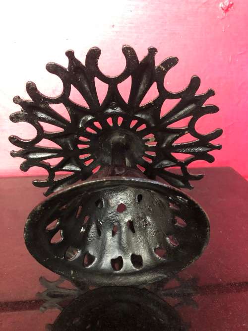 FANTASTIC BRITISH MADE VICTORIAN CAST IRON AND BRASS 10 PLACE PIPE STAND - CLEARLY MARKED