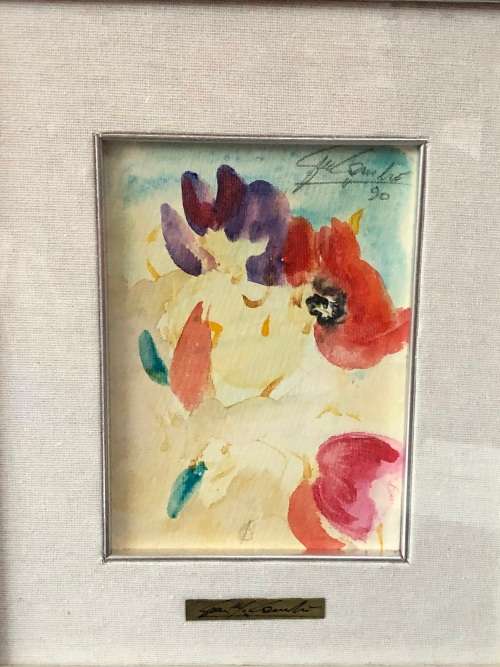 STUNNING FRAMED OIL ON CANVAS IN AN EYE CATCHING FRAME - SIGNED AND LABELED FRONT AND REAR