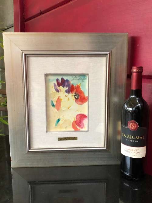 STUNNING FRAMED OIL ON CANVAS IN AN EYE CATCHING FRAME - SIGNED AND LABELED FRONT AND REAR