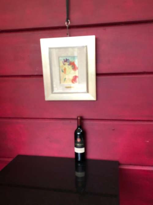 STUNNING FRAMED OIL ON CANVAS IN AN EYE CATCHING FRAME - SIGNED AND LABELED FRONT AND REAR